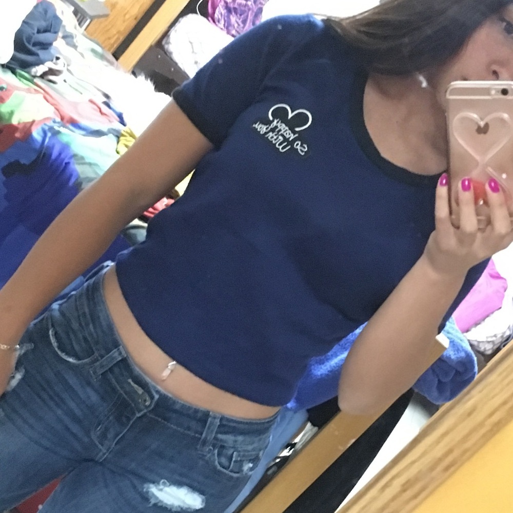 Black and blue t-shirt